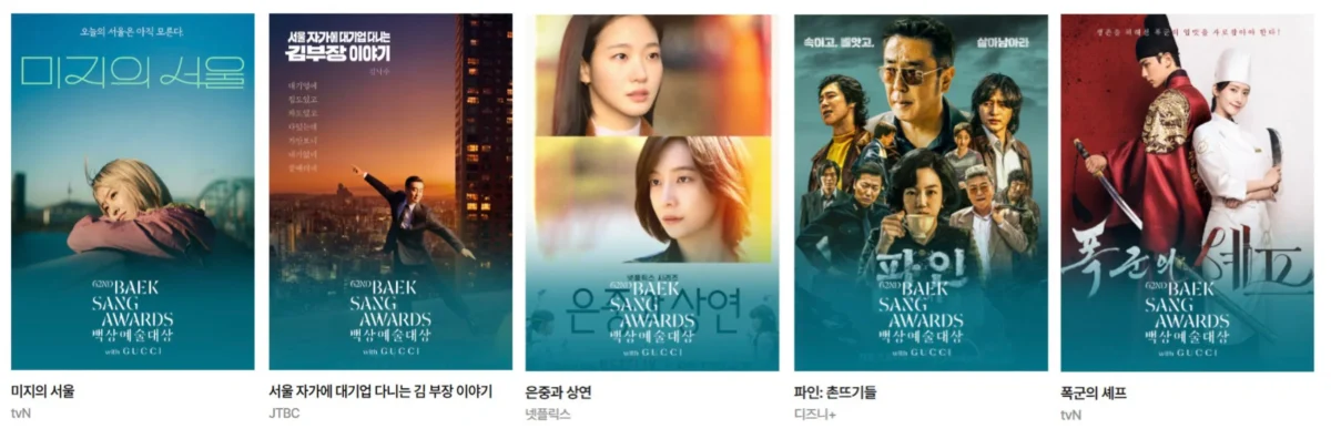 62nd Baeksang Arts Awards 2026 Nominations: 'Our Unwritten Seoul' and 'The King’s Warden' Set for Historic Face-Off! 1 Best Drama (TV + OTT) Nominees