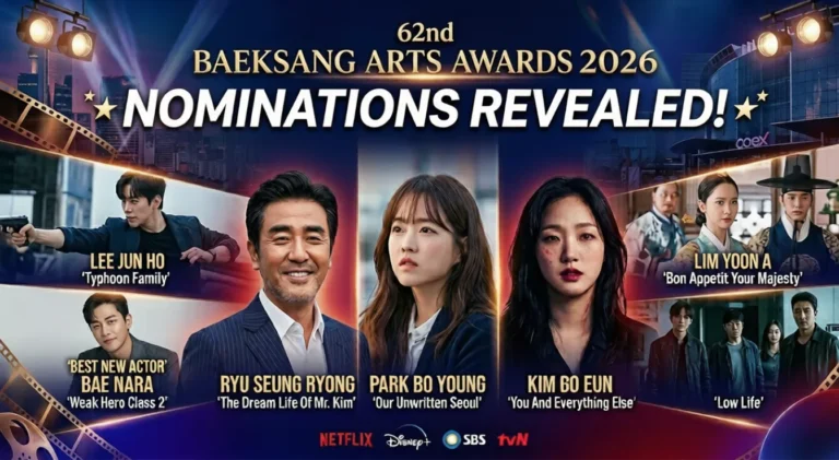 62nd Baeksang Arts Awards 2026 Nominations: ‘Our Unwritten Seoul’ and ‘The King’s Warden’ Set for Historic Face-Off! 62nd Baeksang Arts Awards 2026 Nominations: 'Our Unwritten Seoul' and 'The King’s Warden' Set for Historic Face-Off!