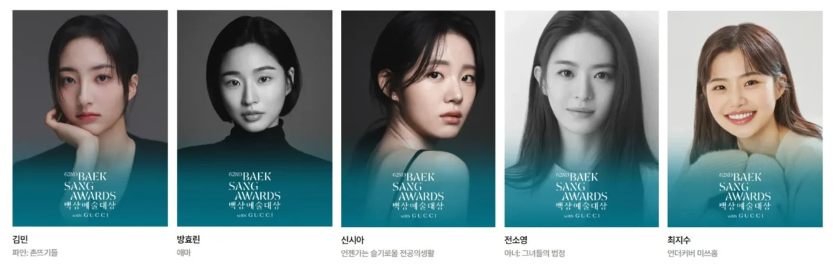 62nd Baeksang Arts Awards 2026 Nominations: 'Our Unwritten Seoul' and 'The King’s Warden' Set for Historic Face-Off! 5 Best New Actress (TV)